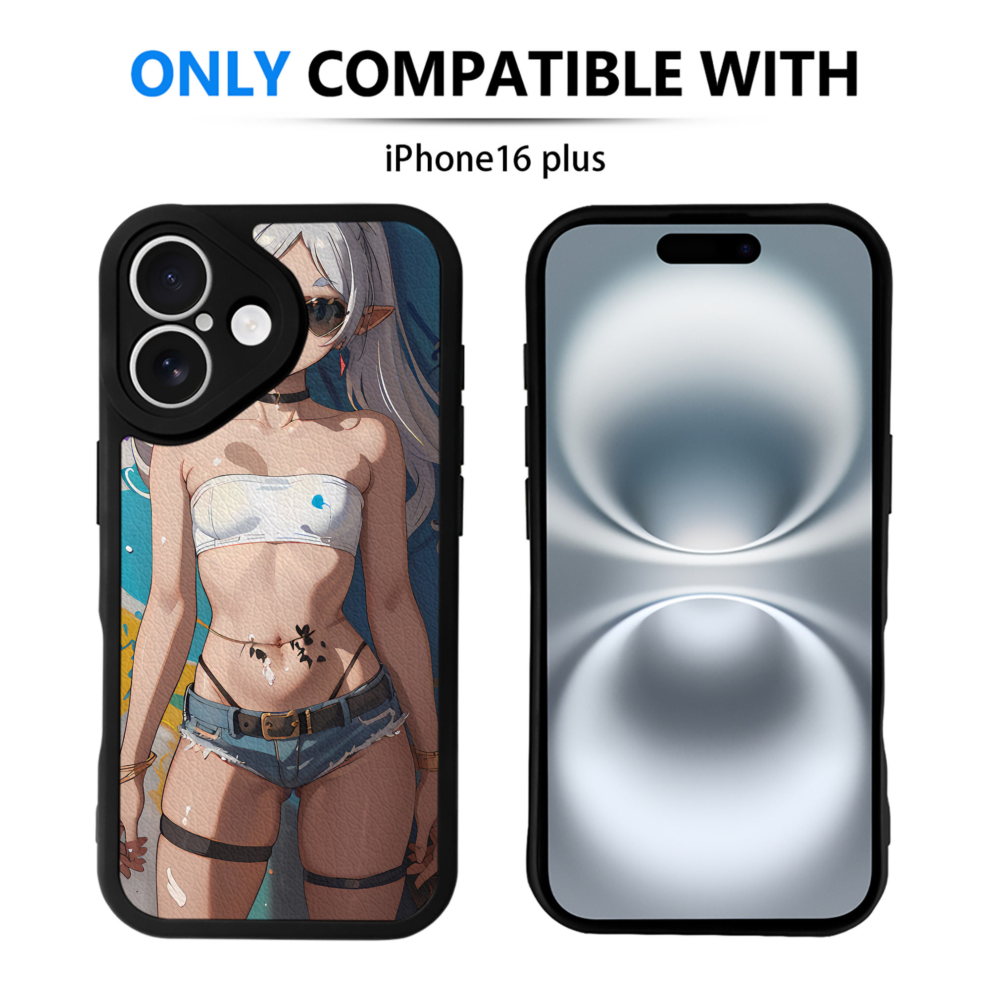 （画像用） 葬送のフリーレン Frieren 【iPhone 16シリーズ対応】シリコンスマホケース（レザー調） 材質：シリコン